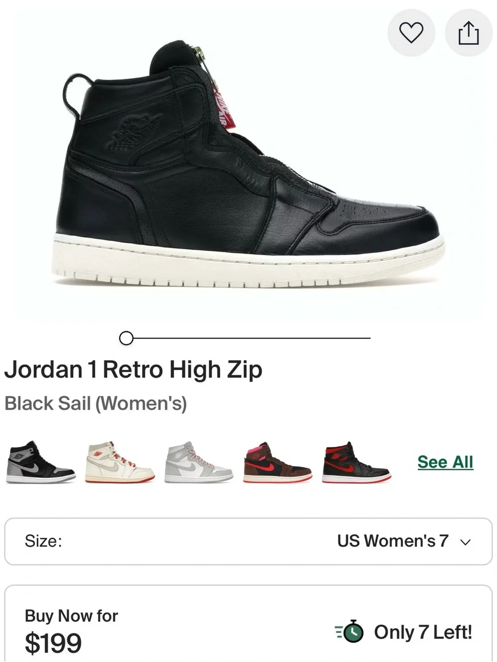 Jordan High-Top Sneaker in Black with White Sole